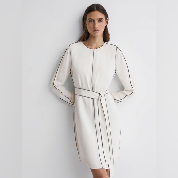Reiss Elainy Belted Trim Dress - Picture 1 of 4